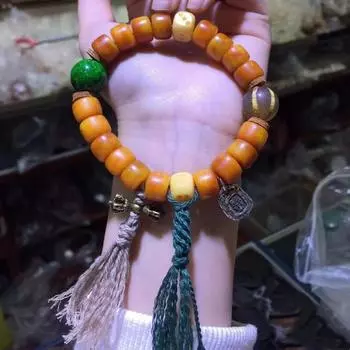 Бусы из кости яка, один круг, браслет, женский браслет с имитацией рога, агатовые аксессуары, игра в этническом стиле