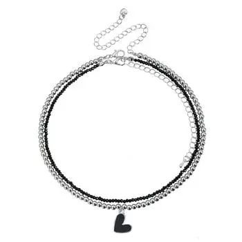 Бусы Ожерелья Цепочка на ключицу Стильное ожерелье из бусин Женская вечерняя шейная цепочка Текстура сплава Подарок для женщин