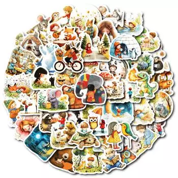 Бутик 50 Фэнтези Сказочный Лес Мультфильм Граффити Наклейки Граффити Водонепроницаемые Декоративные Наклейки