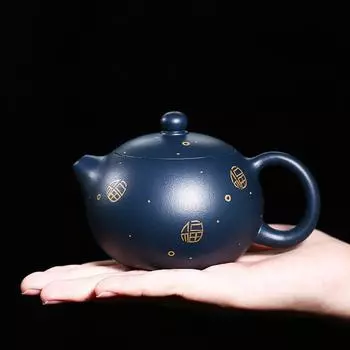 Бутик-чайник Yixing, классические фиолетовые глиняные чайники Xishi, красивый чайник, чайная посуда ручной работы, индивидуальный фильтр с шариковыми отверстиями 188, 170 мл 170ml