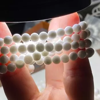 Бутик Молочно-белый Сокровища глубин Ракушка Браслет Мужские и женские браслеты 108 штук Бусины Будды Четки Ожерелье Украшение для девушки 6mm 108 porcelain white