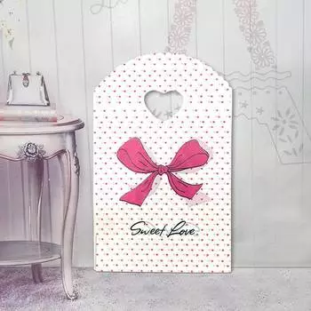 Бутик подарочный пакет Упаковочные пакеты с ручкой 50 шт. Мини-сумка Маленький пластиковый пакет Сумка для безделушек Разные конструкции 9x15cm