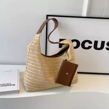 Бутик тканая женская сумка на одно плечо ручная сумка-тоут пакет высокое качество горячая распродажа большая емкость