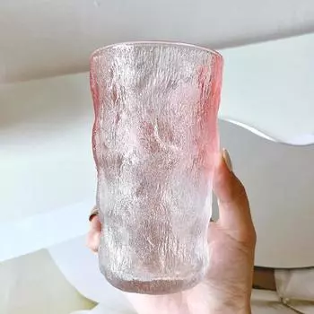 Бутилированная вода Матовый розовый стакан для виски Бокалы для вина Напитки Чашки Роскошные чашки Барные кухонные стаканы Кемпинг Креативная посуда для питья 380ml