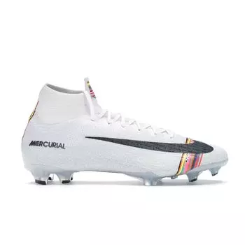Бутсы унисекс Nike Mercurial Superfly 6 Elite SE FG Pure Platinum белые черно-белые AJ3547-009