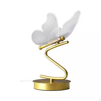 Buttefly Настольная лампа прикроватная тумбочка классическая 8 Вт роскошь для Дня матери Warm Light 3000K