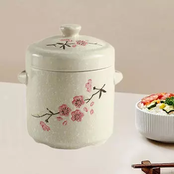 Butter Crock Keeper Многофункциональная жаропрочная кастрюля с крышкой для готовки еды Flower