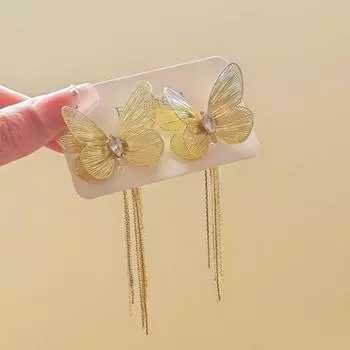 Butterfly Earrings Are Fashionable, Cold, Wind Drop Earrings, Temperament, Light Luxury, High-End Earrings