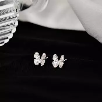Butterfly Earrings Versatile Fashionable Light Luxury High-end Textured Earrings Gift for Women