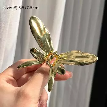 Butterfly Hair Claw Gothic Metal Hair Clip Lightning Irregular Claw Clip Crab Hairpin Barrettes for Women Headwear Accessories Size fits all