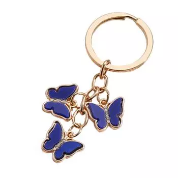Butterfly Keychain Pendant Charms Car Keyring Hanging Ornament Party Favor for Handbag Purses Bag Wallet Decorations D