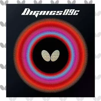 Butterfly Накладка для настольного тенниса Dignics 09C Клейкая высокопрочная задняя резина 06070 чёрный