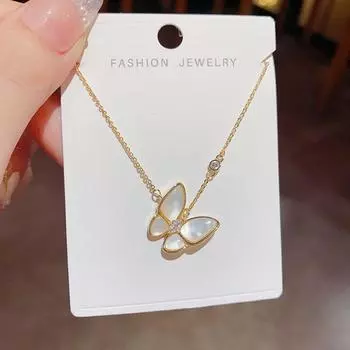butterfly necklace Sweet High-End Unique Butterfly Fritillary Fashion Design Cute Necklace