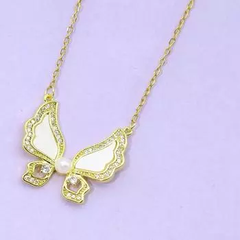 Butterfly Necklace Women S Light Luxury High Sense Ol Pendant Collarbone Chain