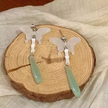 Butterfly New Chinese Earrings Plastic Eardrop Elegant Dangle Earrings Women butterfly