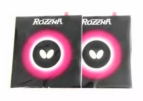 Butterfly Rosena Red Extra Thick Tennis Rubber High Tension Back Soft [Набор 2] [Накладка для стола]