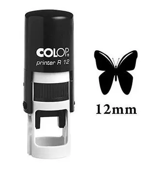 BUTTERFLY самокрасящий мини-резиновый штамп Colop круглые декоративные штампы для учителей Impression Area: 12 mm фиолетовый