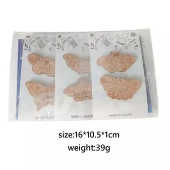Butterfly Sewing Pin Holder Cross Stitch Tools Magnetic Needle Minder Round Sewing Embroidery Accessories Carved Needlework Acce