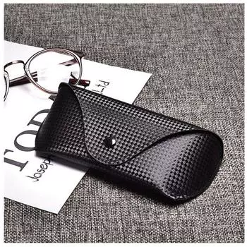 Button 2021 Fashion PU Leather Sun Glasses Case Sunglasses Storage Holder Eyeglass Glasses Box