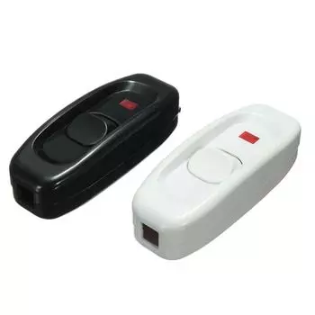 Button Black Desk Light 110 250V 10A Table Lamp Cord Switch LED Indicator Inline чёрный