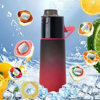 Бутылка 750 мл, обновленная бутылка для воды с 7 капсулами, трубочка для питья, без сахара, бутылка для воды на открытом воздухе бесплатно One Size