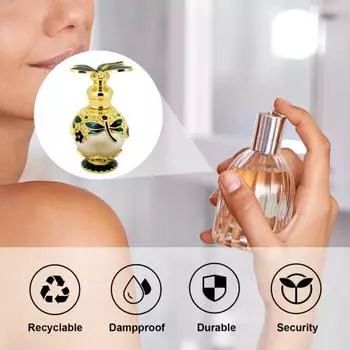 Бутылка эфирного масла 15 м, сильное украшение, полупрозрачный декор в виде животных, цветок, Rilievo, хранилище духов фиолетовый