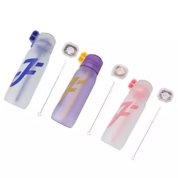Бутылка Air Water Up с ароматизаторами, аромат соломы, быстрый поток для занятий спортом на открытом воздухе, герметичная, 650 мл Purple