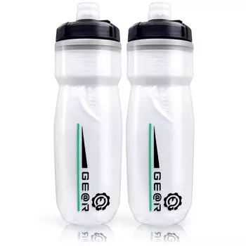 Бутылка Amphora Still Cold Cycle, термоизолированная бутылка, бутылка для велосипеда, бутылка для шоссейного велосипеда 600 мл (Гиатор) (2 бутылки, Мята) мятный