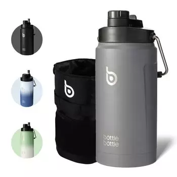 БУТЫЛКА БУТЫЛКА Бутылка для воды 2 литра Кувшин 2000 мл Наливная трубочка для питья Питьевая широкого диаметра Легко моется Большая емкость Чехол для питья в комплекте