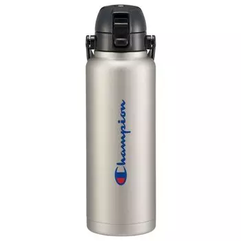 Бутылка Champion One Push Direct с ручкой 1200 мл, серебристая, STD12H