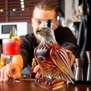 Бутылка-декантер для виски Eagle 280 мл, графин для виски в форме животного, контейнер для хранения виски, забавный декор для бара, подарок для папы-любителя виски A