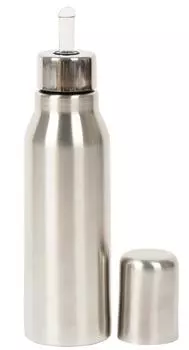 Бутылка-диспенсер для масла Trifri из нержавеющей стали, герметичный графин для оливкового масла с антикапельной воронкой, декор для кухонного стола на ферме 10.2”X2.5” серебряный