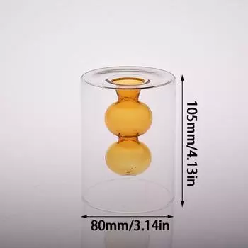 Бутылка для ароматерапии, креативная двухслойная цветная стеклянная ваза для цветов, скандинавская цветочная композиция, гидропонный контейнер для домашнего декора