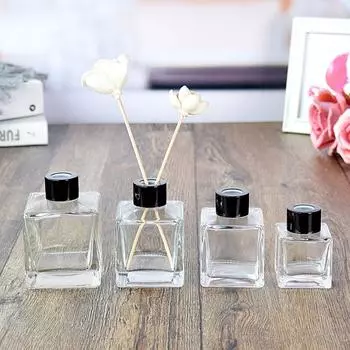 Бутылка для ароматерапии, утолщенная стеклянная бутылка, флакон для духов, флакон для эфирного масла, круглая бутылка для повторного использования с крышкой cylinder 50ml