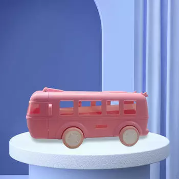 Бутылка для автобуса с трубочкой и ремешком, регулируемое плечо, емкость 500 мл для девочек и мальчиков, прочная еда розы красного