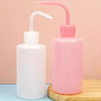 Бутылка для чистки ресниц 250/500 мл с узким горлом, прозрачная шкала, герметичный инструмент для наращивания ресниц, длинная трубка из полипропиленового пластика, бутылка для промывки капель 250ml розовый