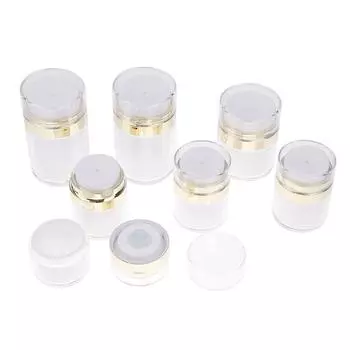 Бутылка для дозирования вакуумного дизайна, флакон для крема, многоразовый дозатор для увлажняющего крема, безвоздушный дозатор, банка для помпы 15 г-100 г 30g