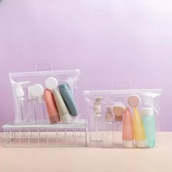 Бутылка для хранения для путешествий, 11 предметов, костюм, косметический спрей, лосьон, шампунь, гель для душа, крем-лосьон, крем-бутылка 60ml