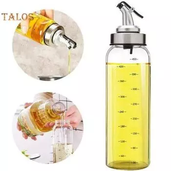 Бутылка для хранения масла с крышкой, многоразовая, прочная, универсальная, соевый соус, уксус, оливковое масло, приправа, стакан для путешествий 180ml