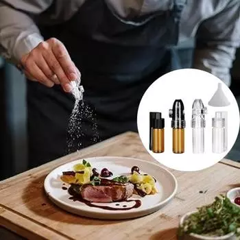 Бутылка для хранения, портативные контейнеры для специй, прочная стеклянная бутылка для приправы для дома