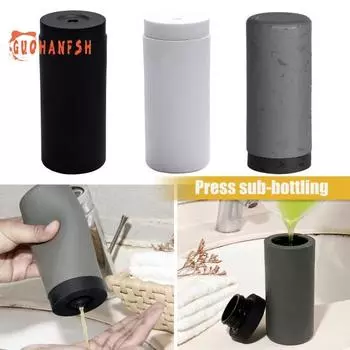 Бутылка для лосьона на 240 мл, многоцелевая, мягкая, легко чистится, разбирается, многоразового использования, силиконовая бутылка для хранения лосьона для тела, аксессуар для дома серый