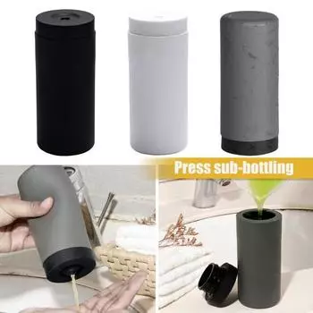 Бутылка для лосьона Прочный многоцелевой герметичный гель для мытья тела Дезинфицирующее средство для рук Поставка в общежитие серый