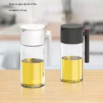 Бутылка для масла, бытовая герметичная стеклянная банка для соевого соуса, уксуса, масла, пресс и распылитель, двухцелевой распылитель масла, кухонная утварь темно серый