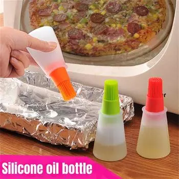 Бутылка для масла для барбекю, дозатор масла с кисточкой, термостойкая силиконовая щетка для бутылок с приправами, кухонные гаджеты для выпечки