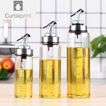 Бутылка для масла и приправ для приготовления пищи, бутылка для соуса, стеклянные бутылки для хранения масла и уксуса, креативный дозатор масла для кухонных аксессуаров 180ml