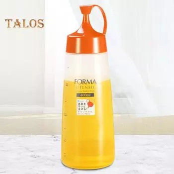 Бутылка для масла, прозрачный корпус, заправка без запаха, полезный диспенсер для варенья, салата, кухонные принадлежности оранжевый