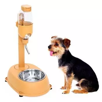 Бутылка для питьевой воды с защитой от опрокидывания, съемный держатель, контейнер для корма для кошек, стоящая кормушка для домашних животных, кроликов