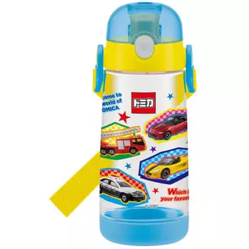 Бутылка для питьевой воды Skater Direct, пластиковая, One Touch, 480 мл, прозрачная, Tomica Boys PDDR5