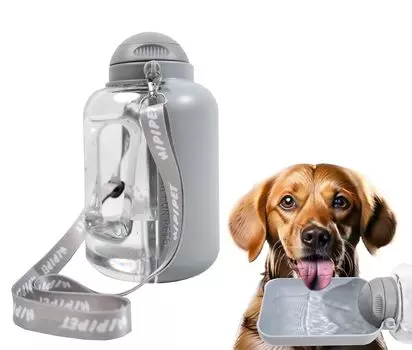 Бутылка для питья воды для собак Pet Water Walking Dog Large Portable Dog Drinking Wide, вода, 1000 мл, емкость, складная, миска, тарелка, рот,