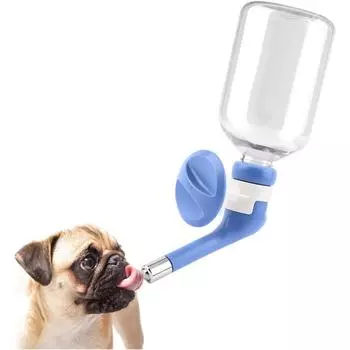 Бутылка для поения домашних животных, клетка для хомяков, подвесная кормушка из нержавеющей стали, поилка для собак, кошек, кроликов, бутылка для кормления водой, костюм 300ml розовый